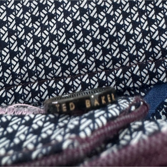 Ted Baker Bordeaux Chino trousers Pants Size 34R unaltered like new - Picture 11 of 12